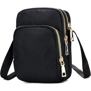 Women's Black-b Small Cell Phone Purse Crossbody Wallet Cute Single Shoulder Bag